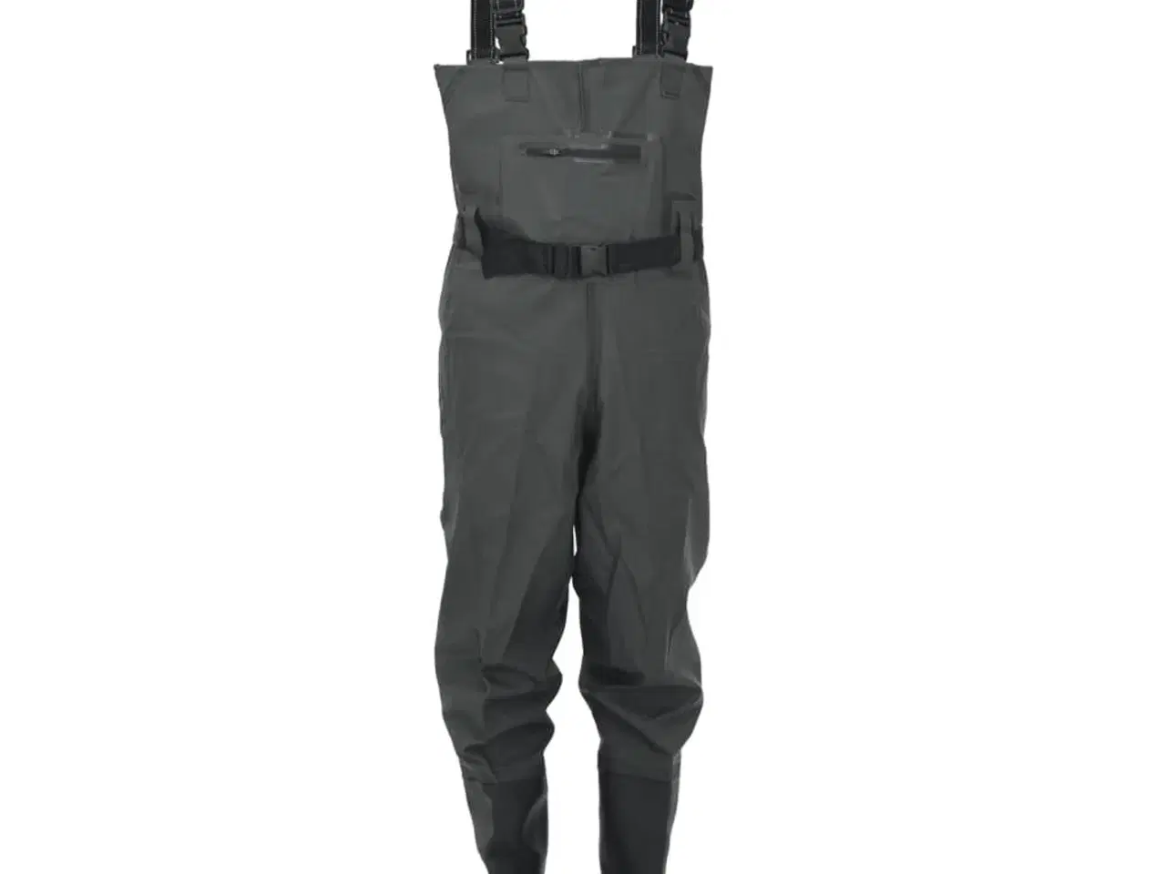 Billede 2 - Waders med støvler og bælte str. 40 mørkegrøn