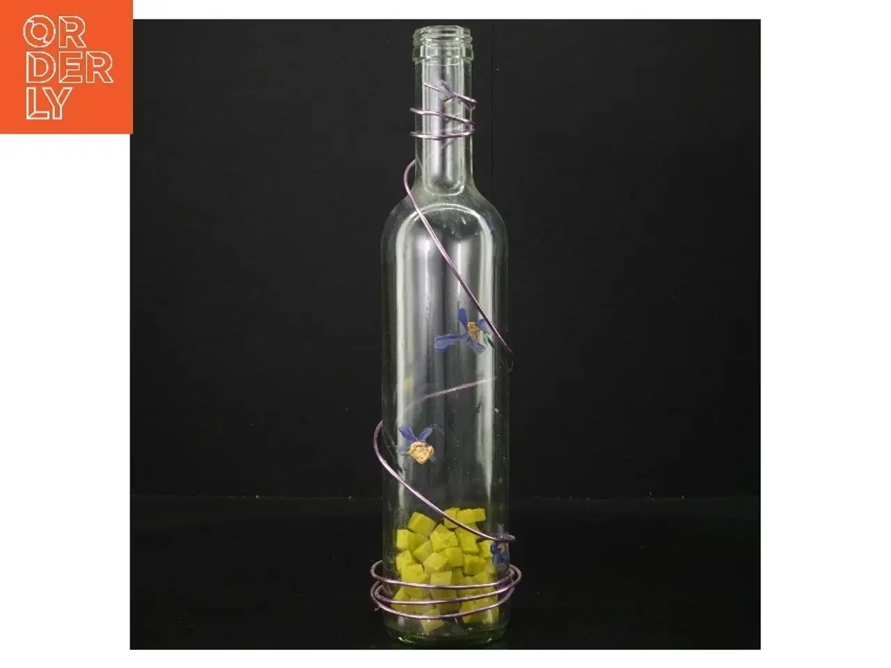 Billede 1 - Dekorativ glasflaske (str. 30,5 cm)