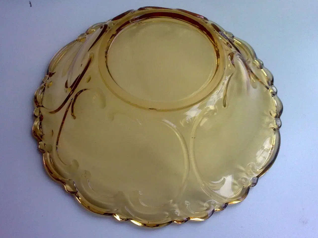 Billede 4 - 1920r replica dansk hygge glasskål i GUL d