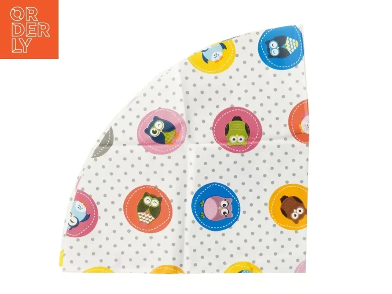 Billede 1 - Rund voksdug til børn med ugler (str. Ø 102 cm)