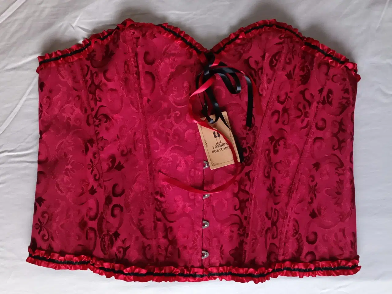 Billede 1 - Vinrødt brokade korset