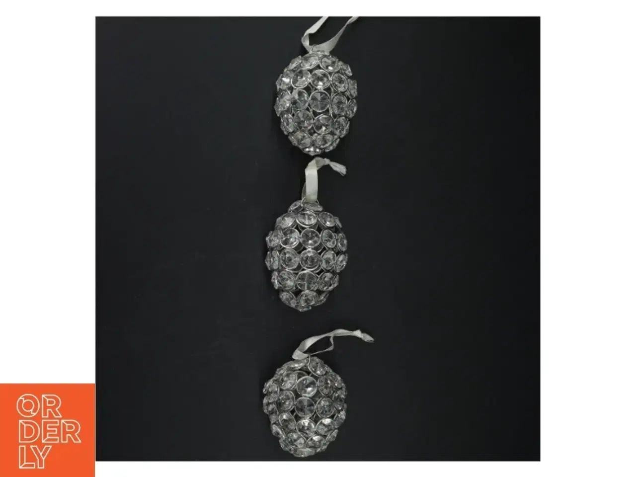 Billede 2 - Krystalkugle julepynt (str. 9 x. 7,5 cm)