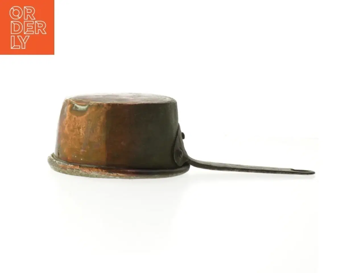 Billede 2 - Gammel kobberkasserolle (str. Ø. 16 cm. længde, 30 cm)
