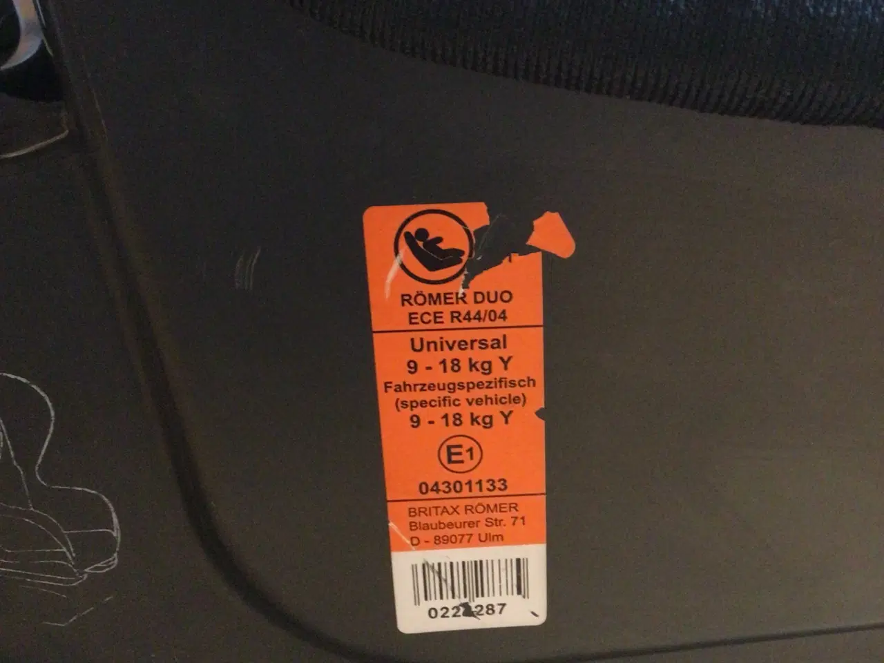 Billede 5 - ((( Britax Römer autostol 9-18 kg m. ISOFIX )))