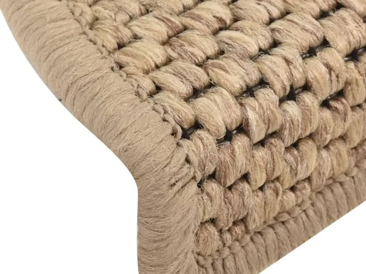 Billede 6 - Selvklæbende trappemåtter 15stk. 56x17x3cm sisal-look sandfarve