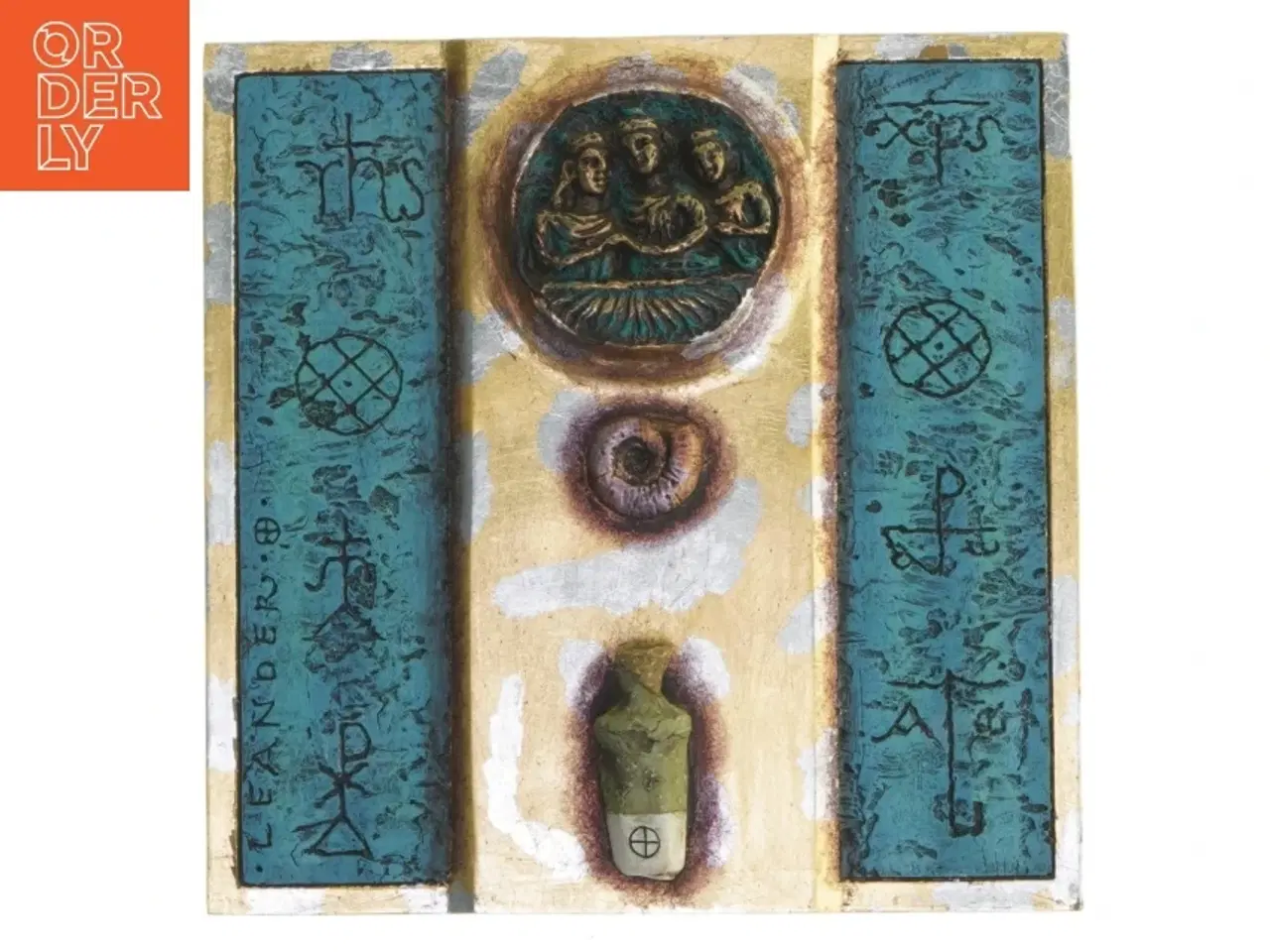 Billede 1 - Vægdekoration af Mogens Leander fra Rikki Tikki (str. 22,5x22,5 cm)