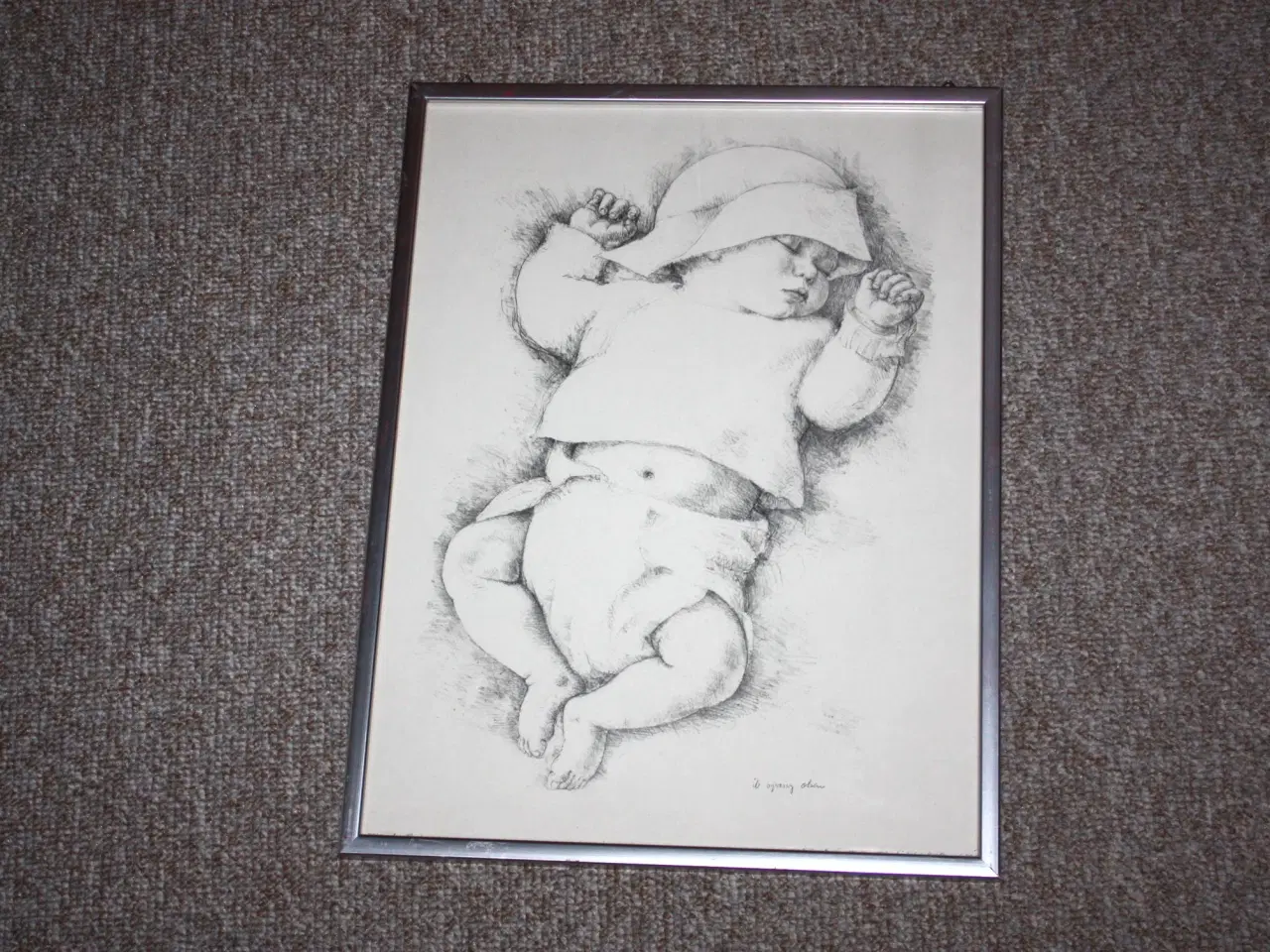 Billede 2 - Ib Spang Olsen 2 kunsttryk af sovende børn