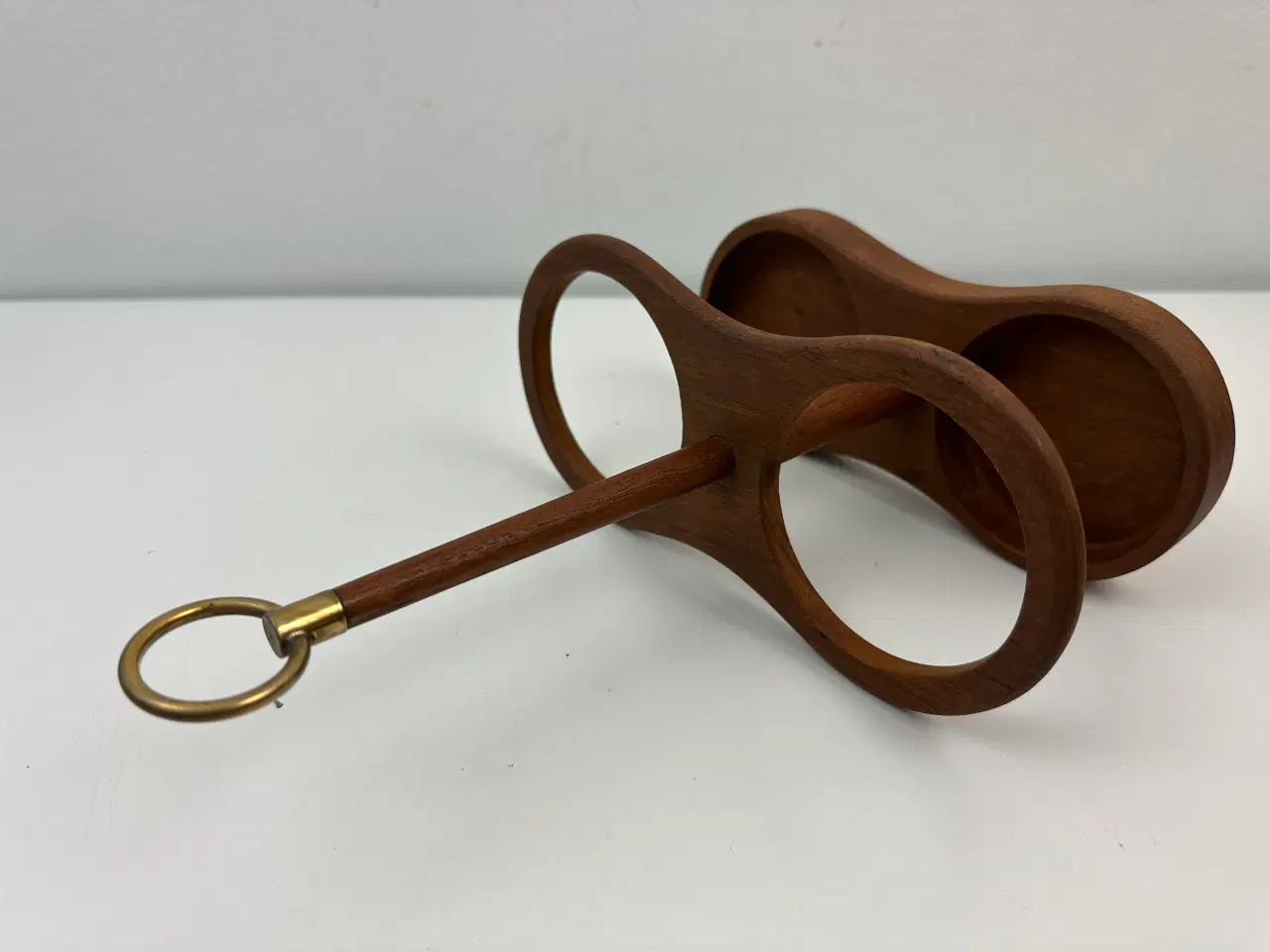 Billede 7 - Teak / messing holder (Wiggers)