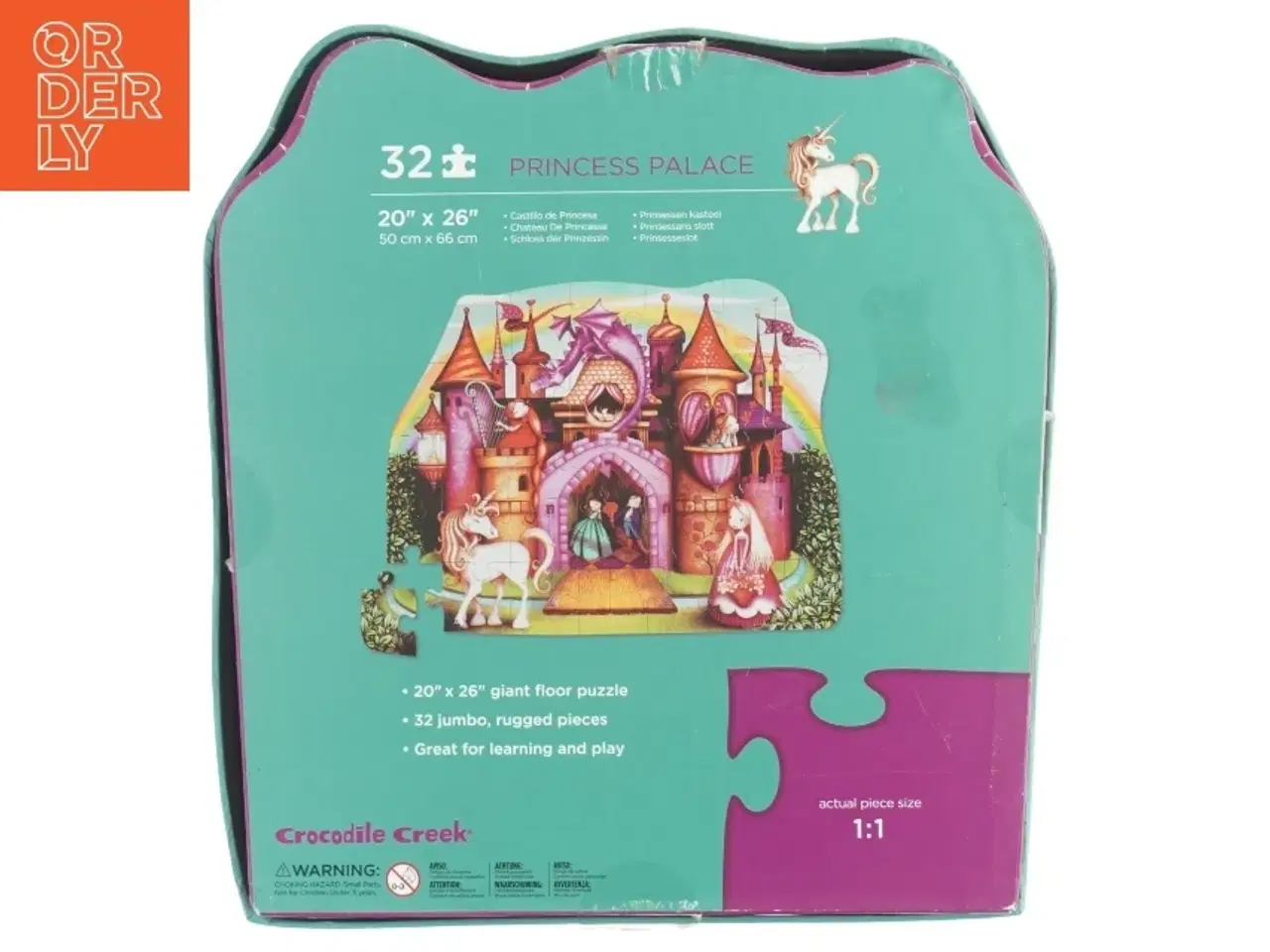 Billede 4 - Gulvpuslespil, Prinsesseslot fra Crocodile Creek (str. 50 x 66 cm)