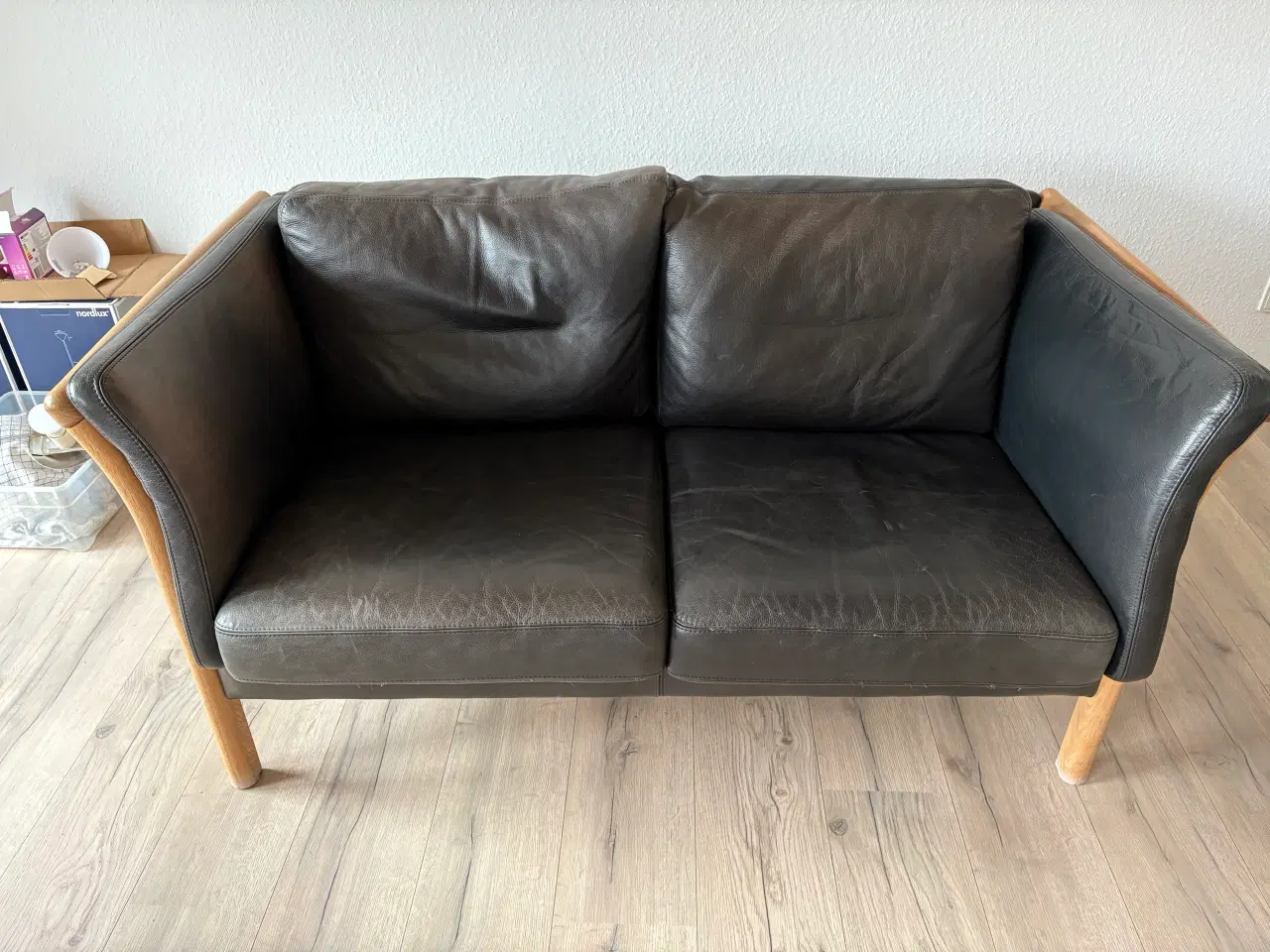 Billede 1 - 2 personers lædersofa