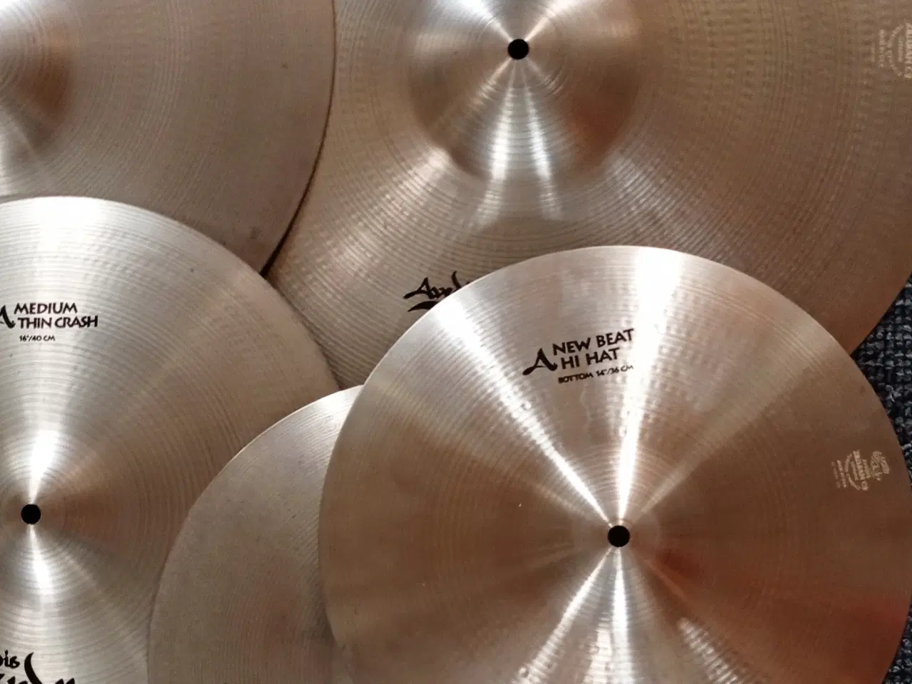 Billede 3 - Zildjian A", Thin Crash Bækken Komplet Set