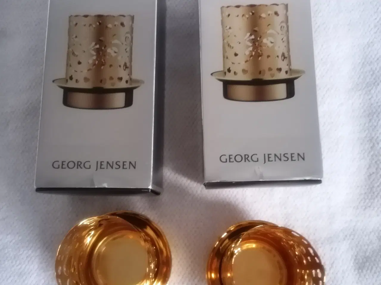 Billede 9 - Georg Jensen, 2009 Engel lysestage forgyldt