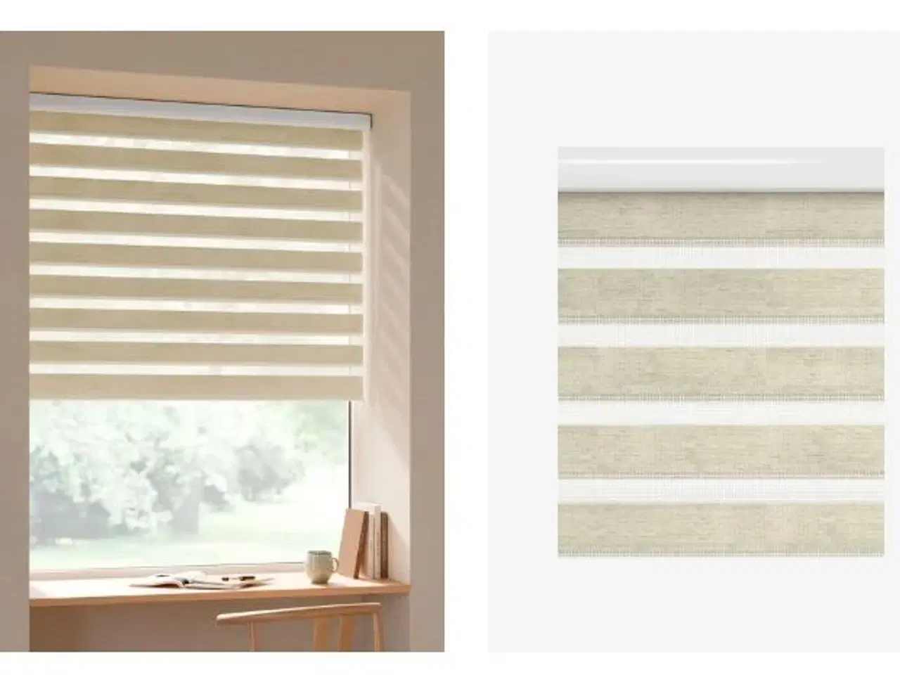 Billede 1 - 4 stk Rullegardin Duo ALSTEN 90x210 natur - købt 1