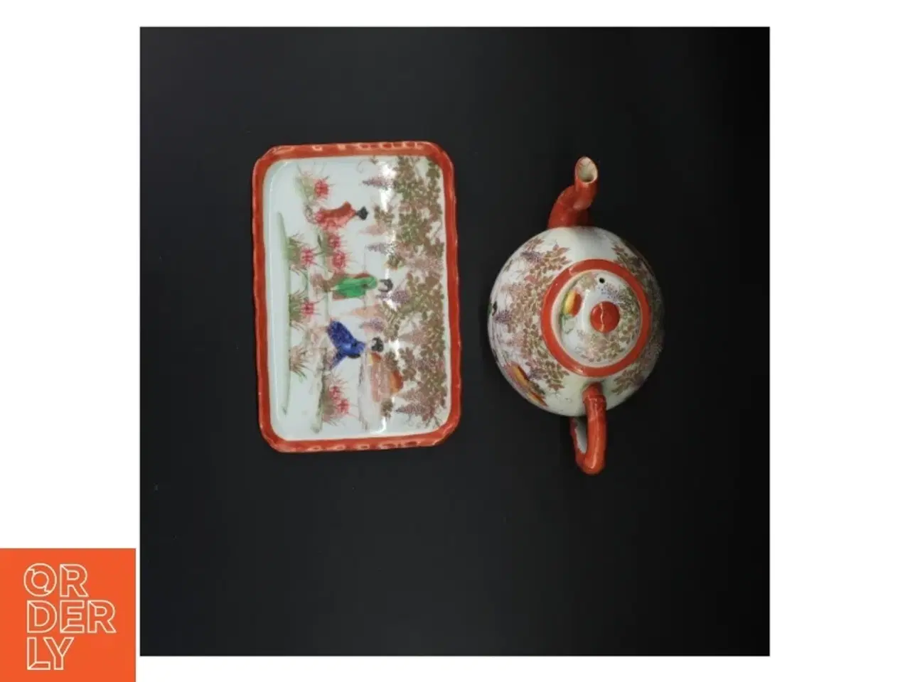 Billede 3 - Kinesisk tepotte sæt (str. 22 x 16 cm og 20 x 20 cm)