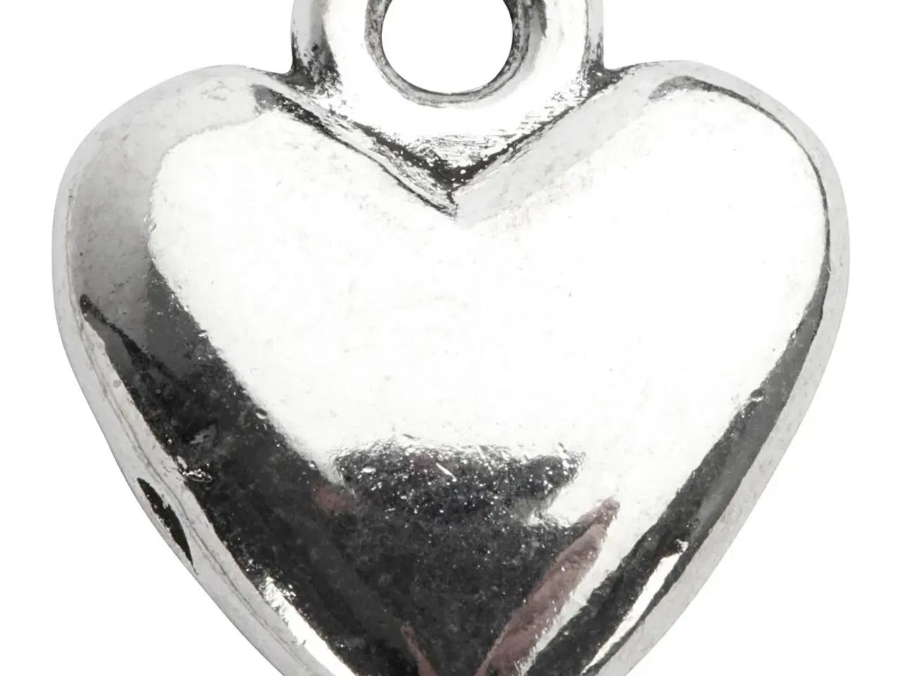 Billede 1 - Forsølvet Hjertevedhæng 10 stk. - 13x15 mm