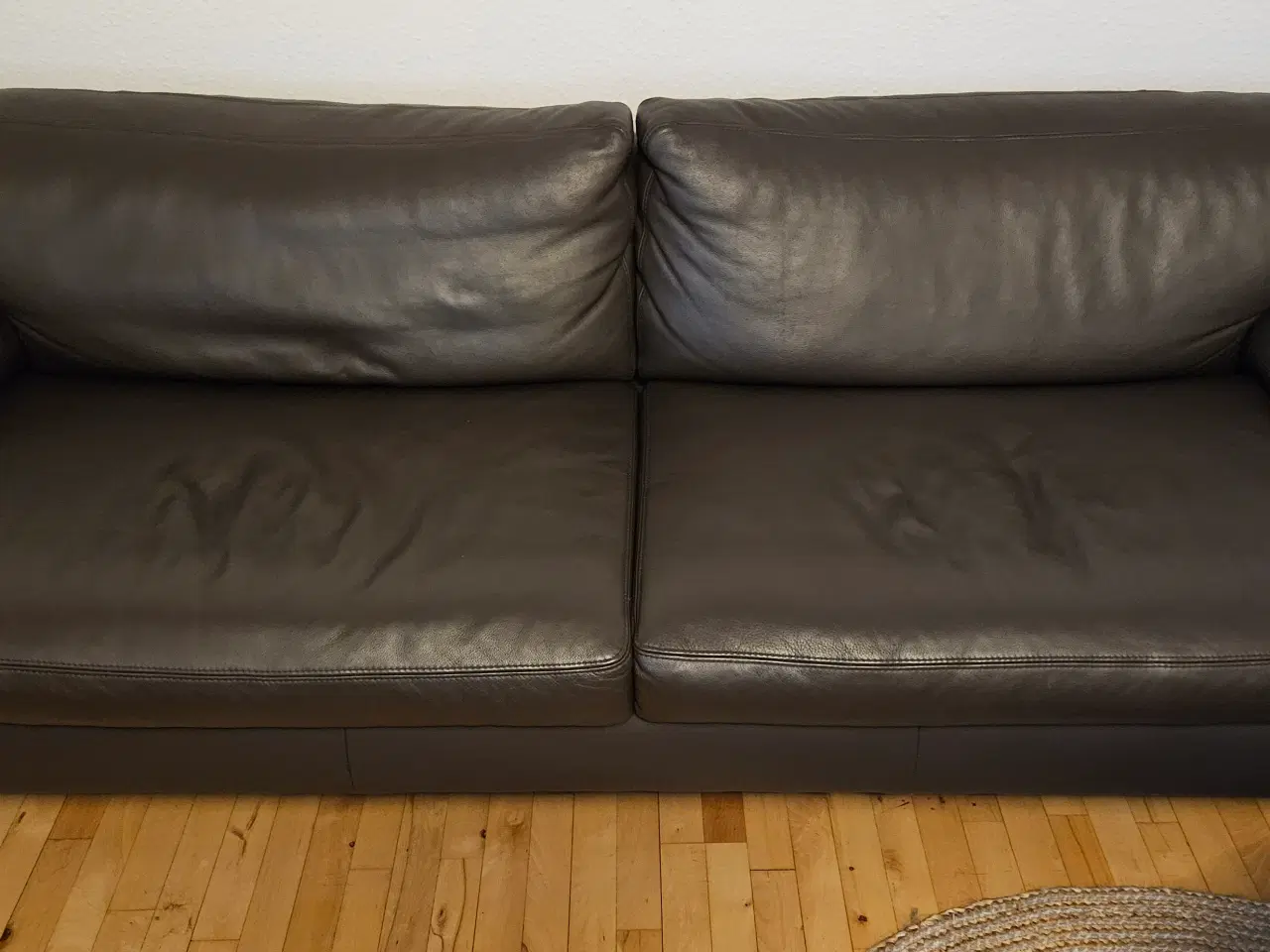 Billede 1 -  2 sti lva DC 8900 Sofa Brun Læder 3 pers 