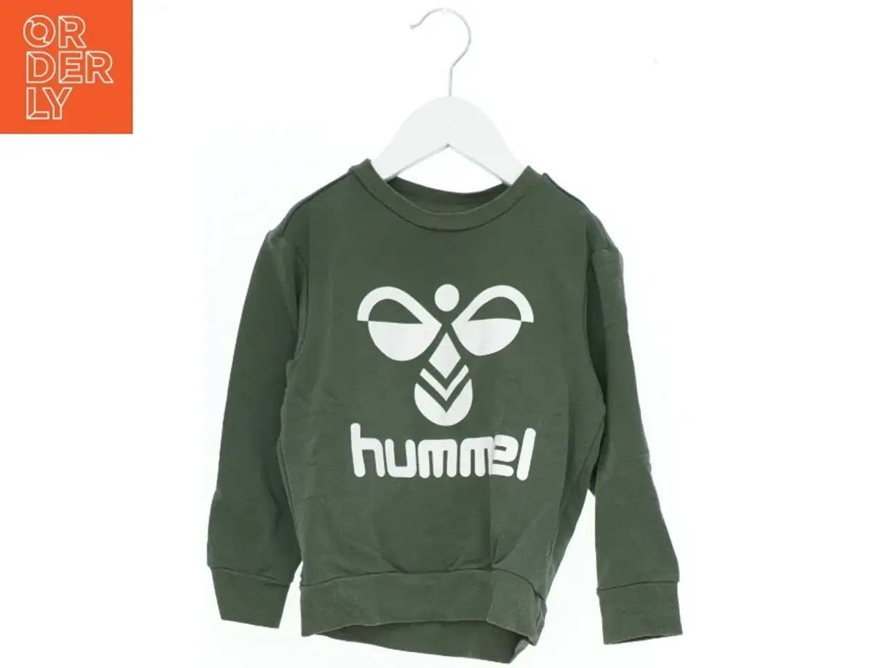 Billede 1 - Grøn sweatshirt med logo fra Hummel (str. 104)