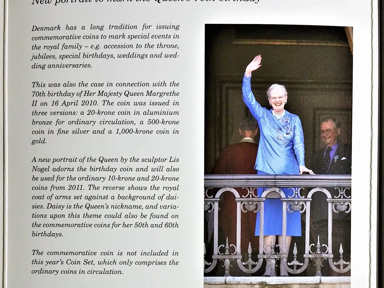 Billede 6 - DET KGL Møntsæt 2010 med FLADENS FØRSTE TØRDOK