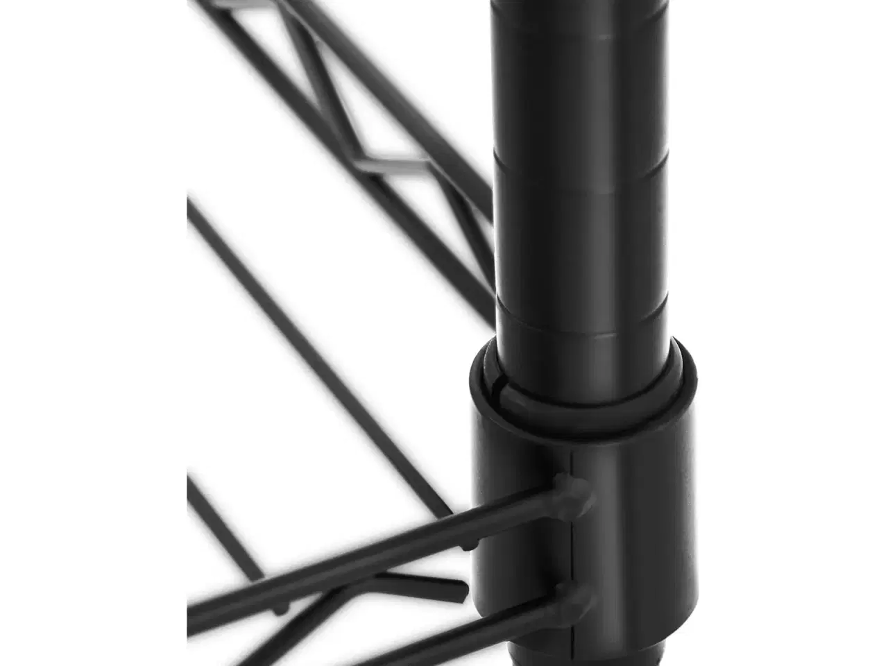 Billede 3 - Robust Sort Tøjstativ (120cm) – 2 Bøjlestænger