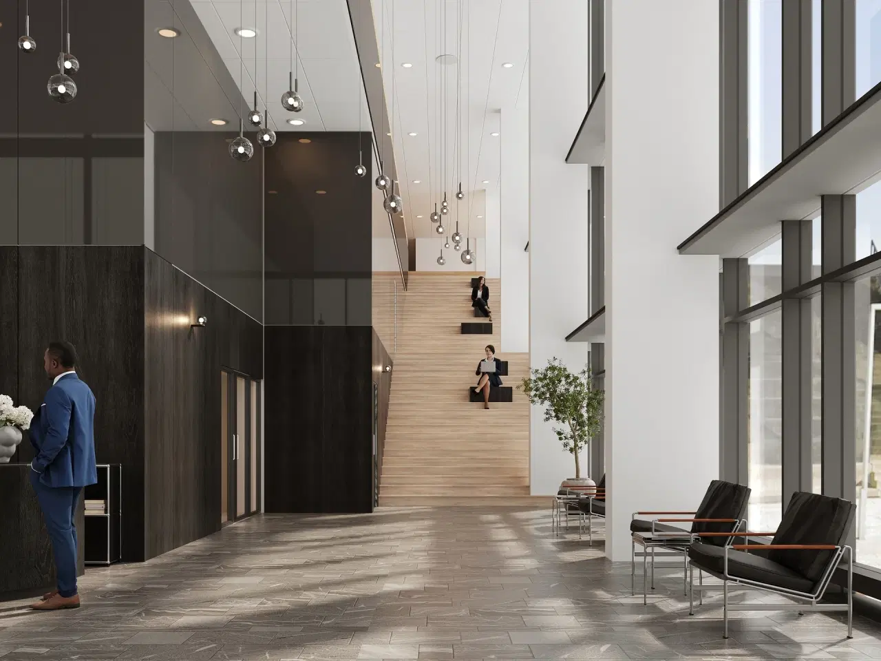 Billede 1 - Moderne kontorer med åbne miljøer, glasvægge og panoramavinduer