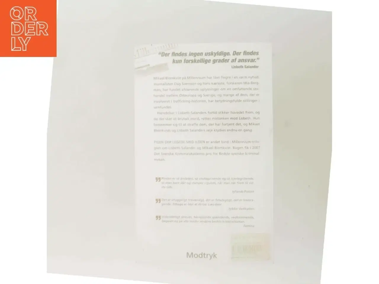 Billede 3 - Pigen der legede med ilden - Stieg Larsson