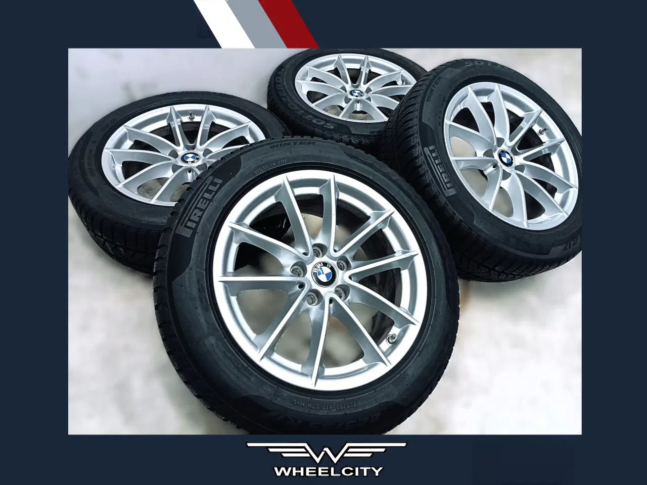 Billede 1 - 5x112 17" ET27 nav 66,6ø BMW vintersæt inkl.TPMS