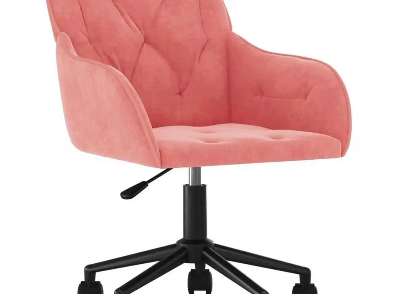 Billede 2 - Drejelig kontorstol fløjl pink