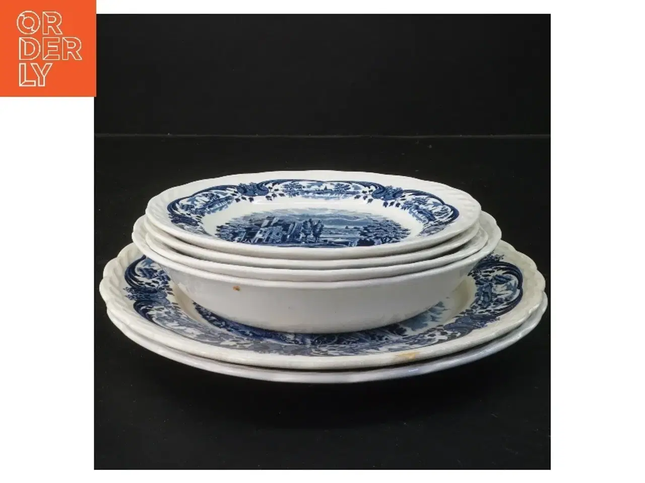 Billede 1 - Sæt af 6 vintage tallerkener fra W.H. Grindley & Co Ltd (str. 6 stk Ø 18 & 19,5 & 23,5 cm)