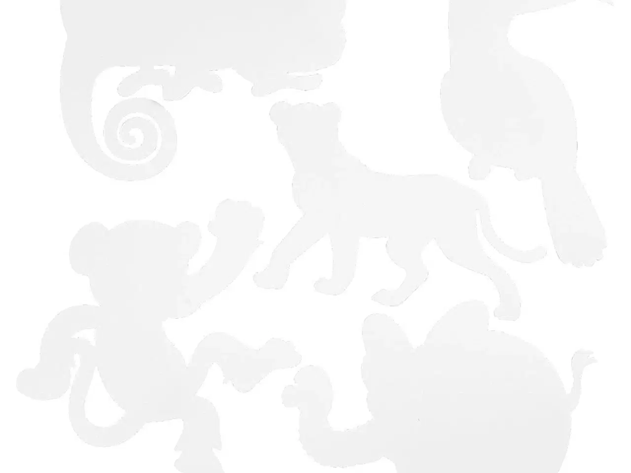 Billede 1 - Jungledyr i Karton - 16 Farverige Figurer til Leg