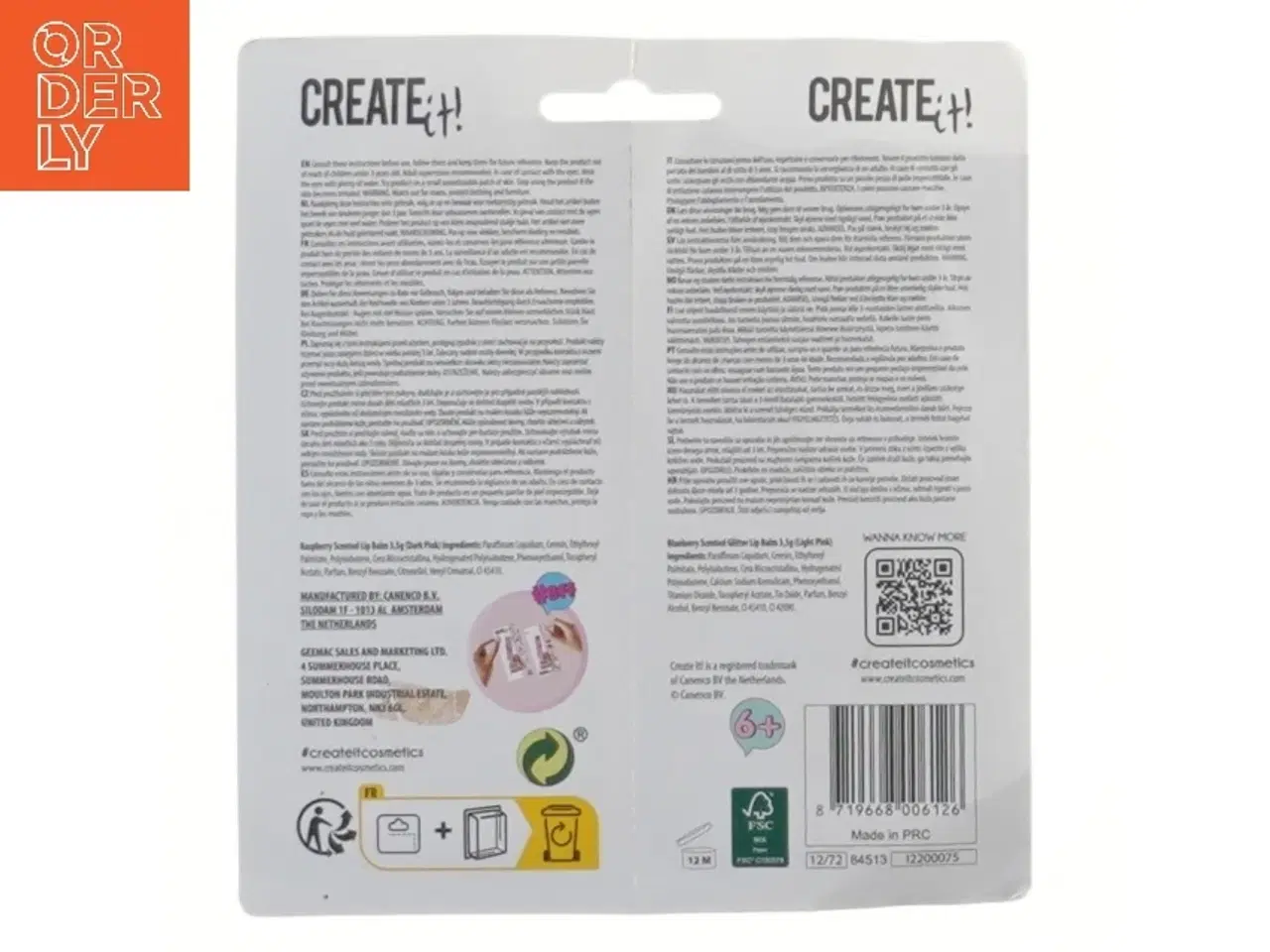 Billede 2 - Create It! læbepomade-sæt fra Create It! (str. 7 cm)