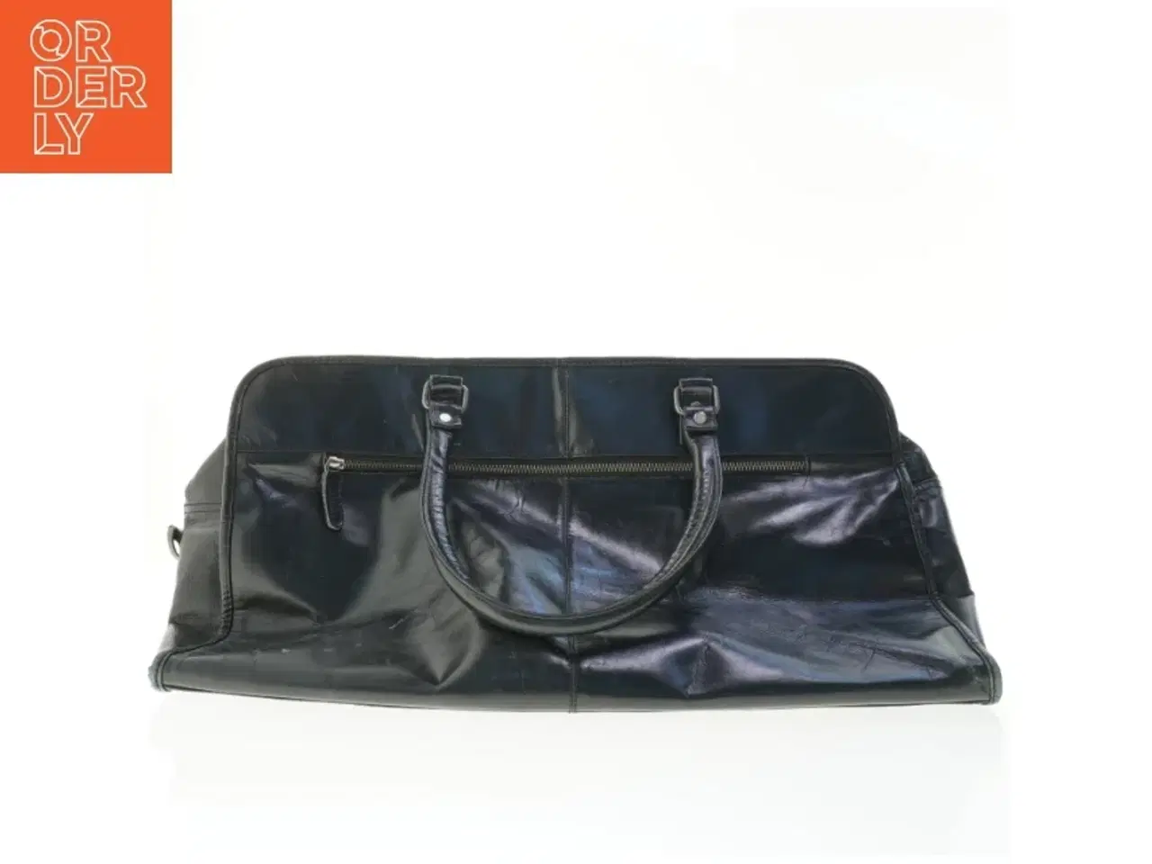 Billede 3 - Brugt sort skuldertaske (str. 55 x 20 cm)