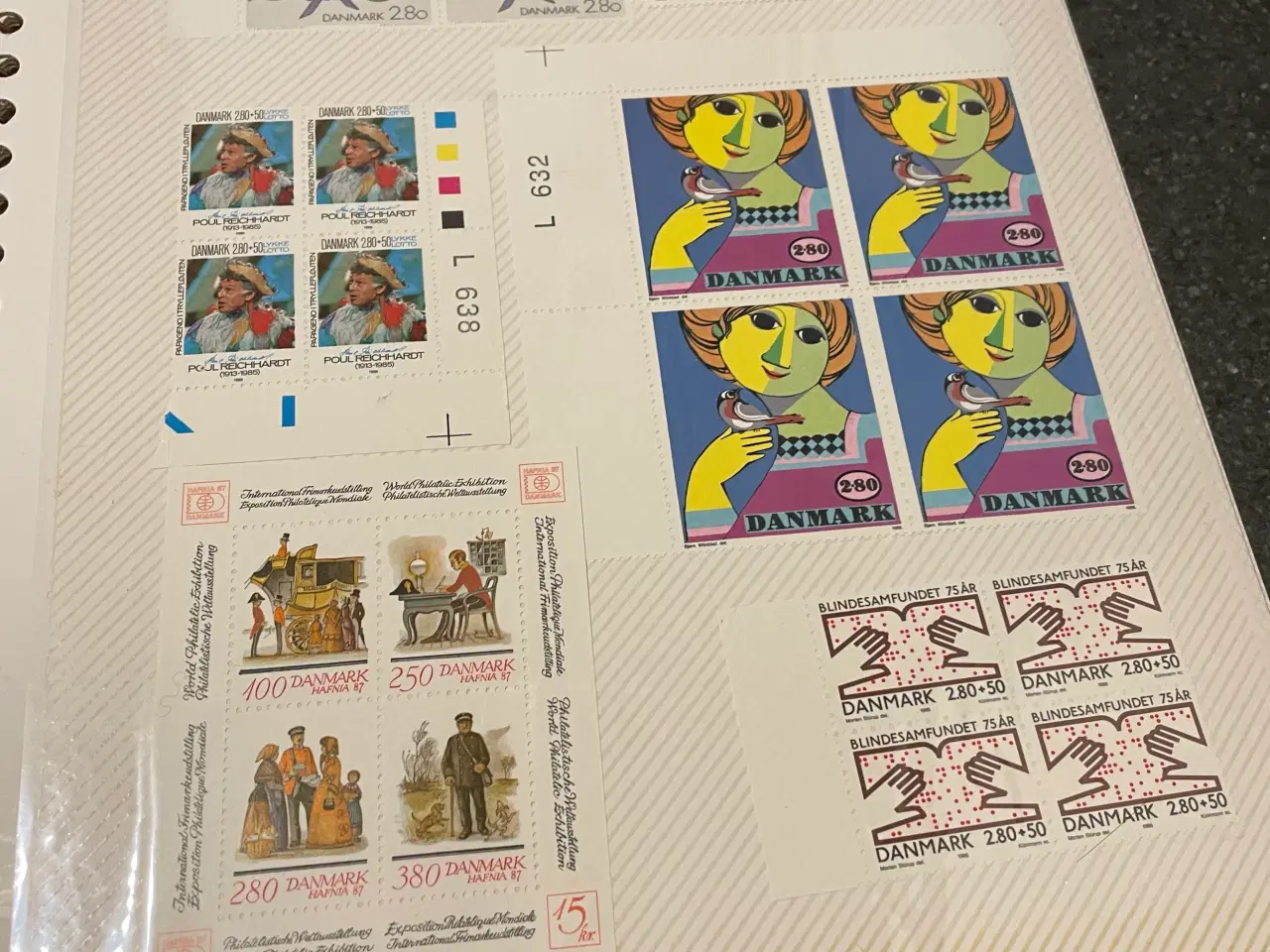 Billede 2 - Ustemplede frimærker fra 1980 erne