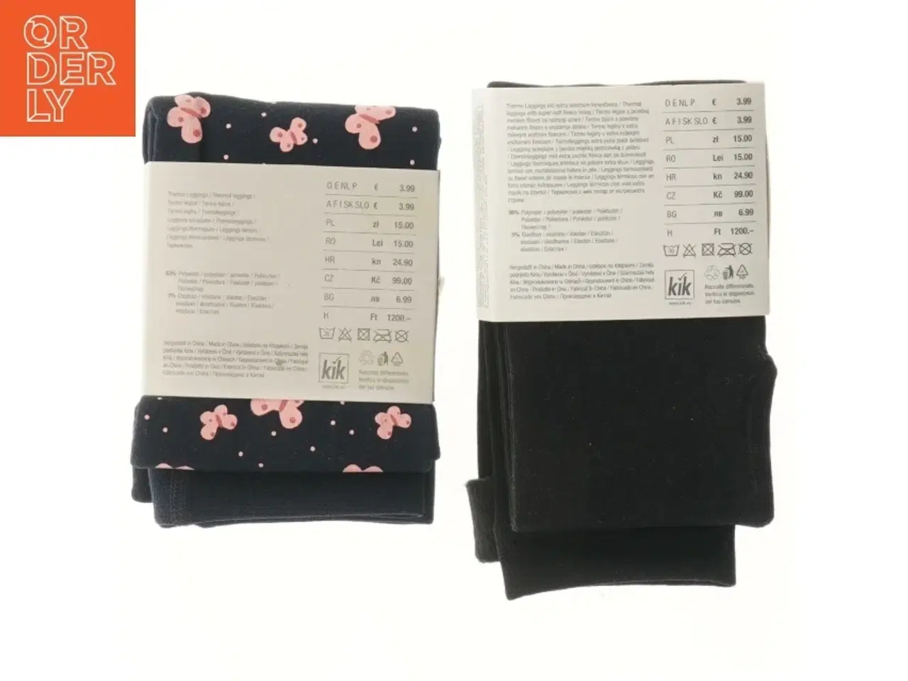 Billede 2 - To par thermo-leggings med fleecef&#243;r (str. 98-104 cm) Nye og ubrugte