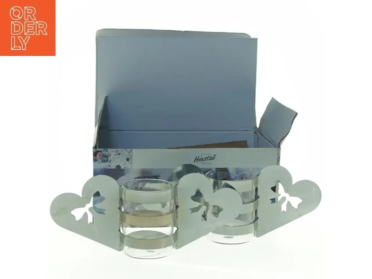 Billede 1 - Herstal Fyrfadstage Sæt fra Herstal (str. 19 x 8 x 5 cm)