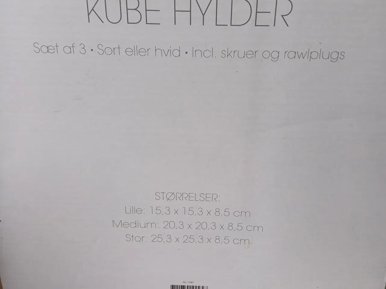 Billede 4 - Kube hylder sæt af 3 i sort