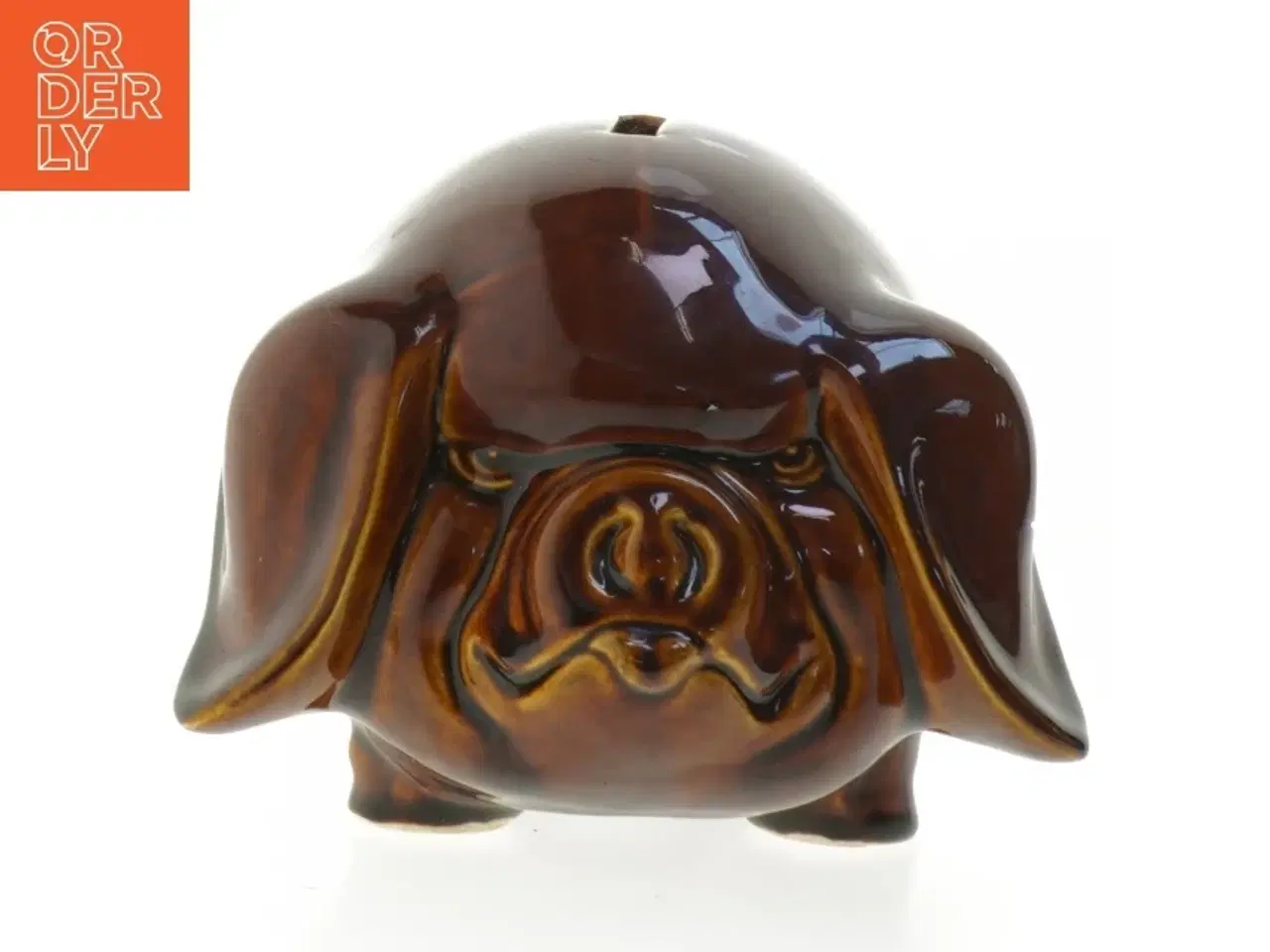 Billede 1 - Keramisk sparegris i brun (str. 21 cm)