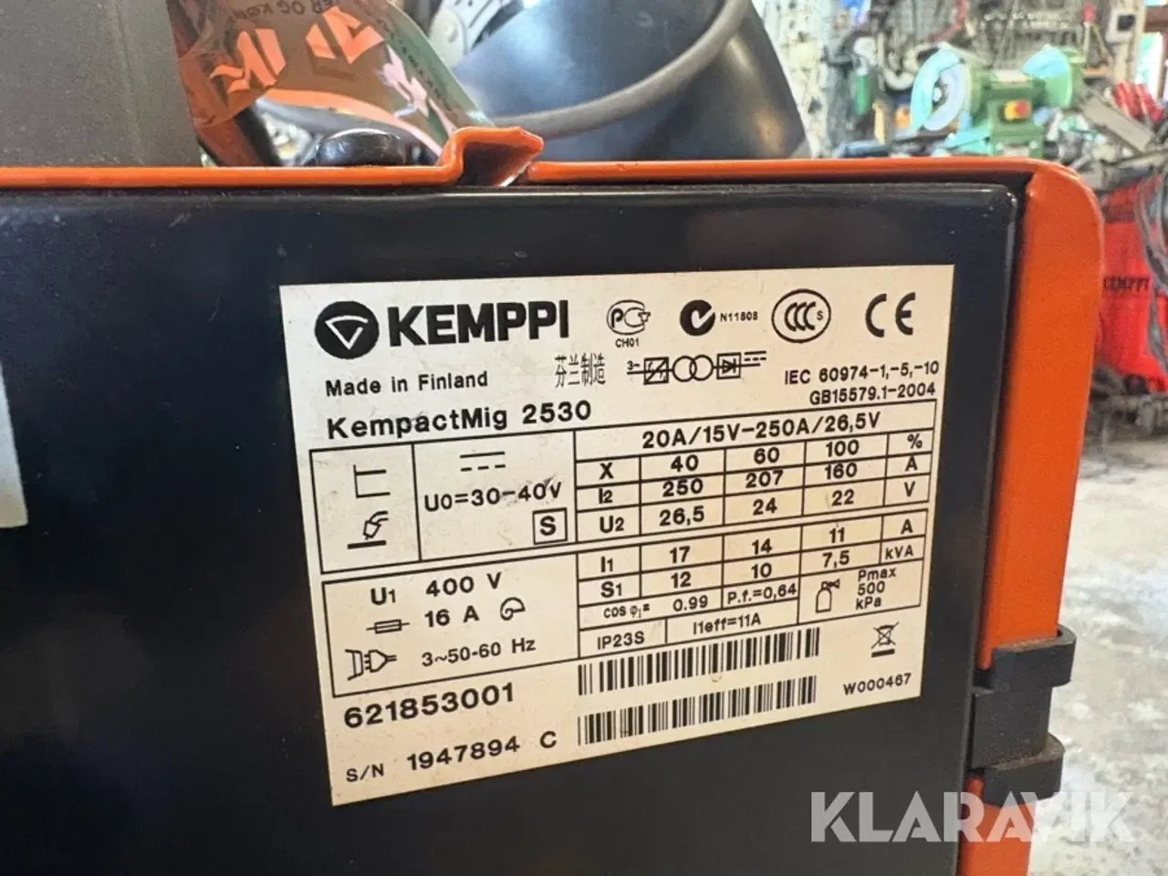 Billede 7 - Svejsemaskine KEMPPI Mig 2530