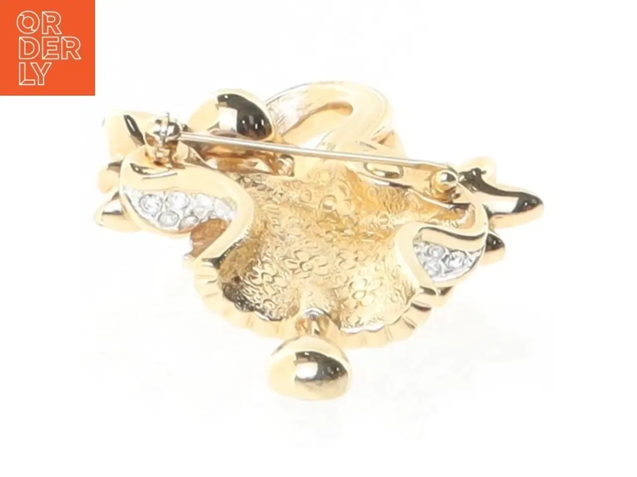 Billede 3 - Swarovski krystalglas broche(str. 4,6 x 4,7 x 2 cm)