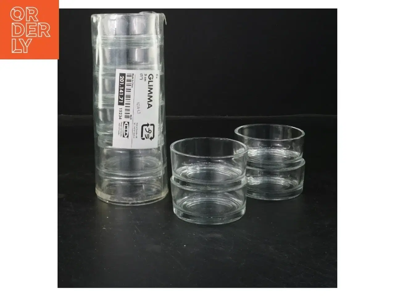 Billede 1 - Glas fyrfadsstager fra IKEA (str. Ø 7x3 cm)