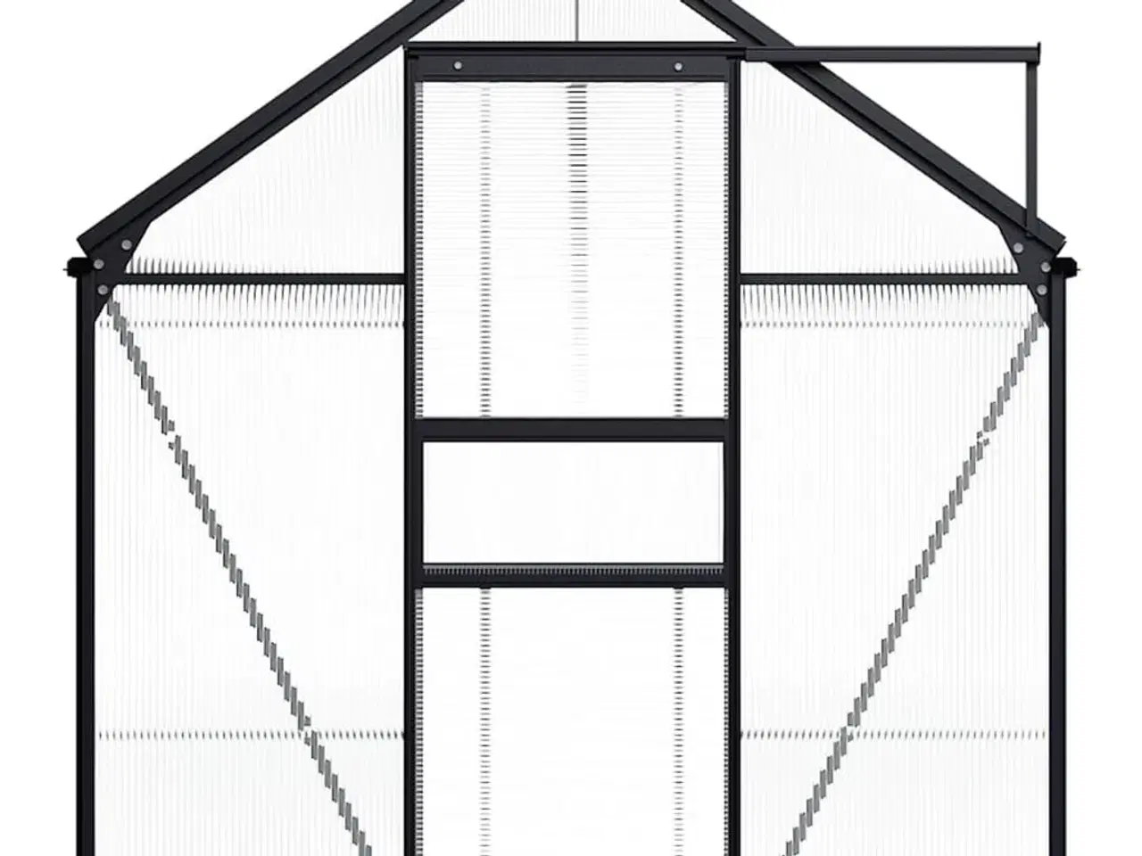 Billede 3 - Drivhus med fundamentramme 8,17 m² aluminium antracitgrå