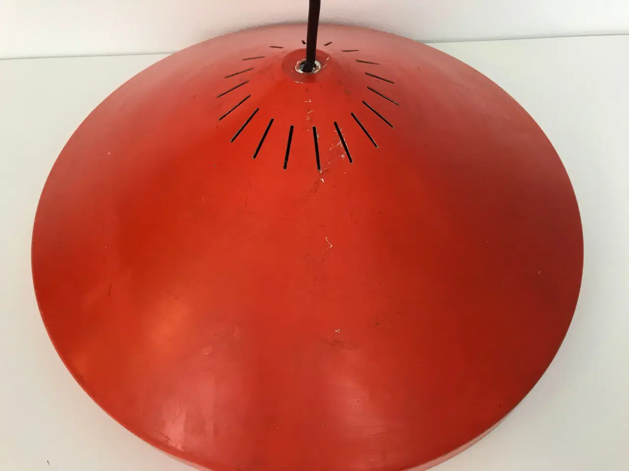 Billede 6 - Retro loftslampe / pendel, orange-rød