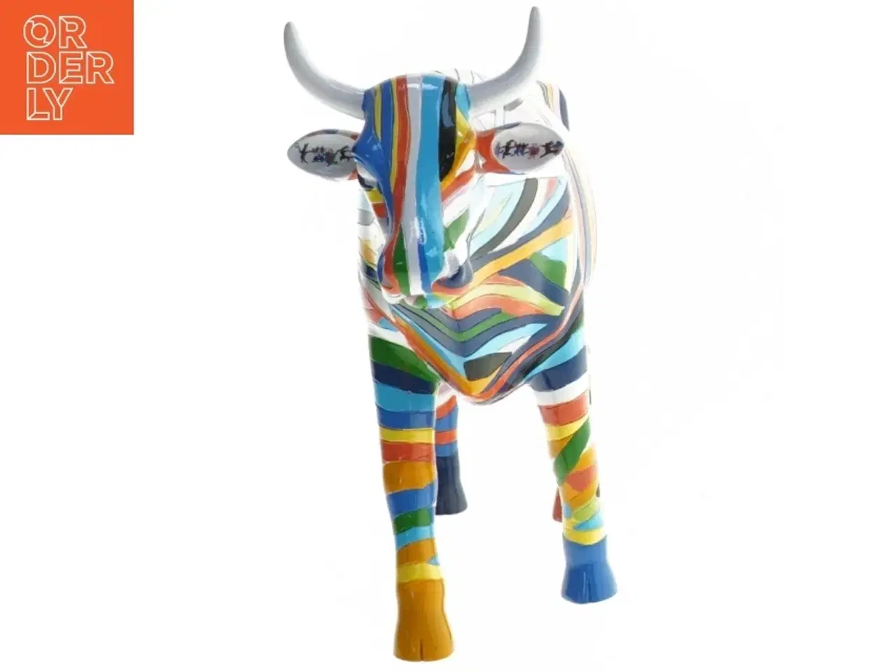 Billede 2 - Farverig ko fra cowparade. Large. (str. 31 cm)