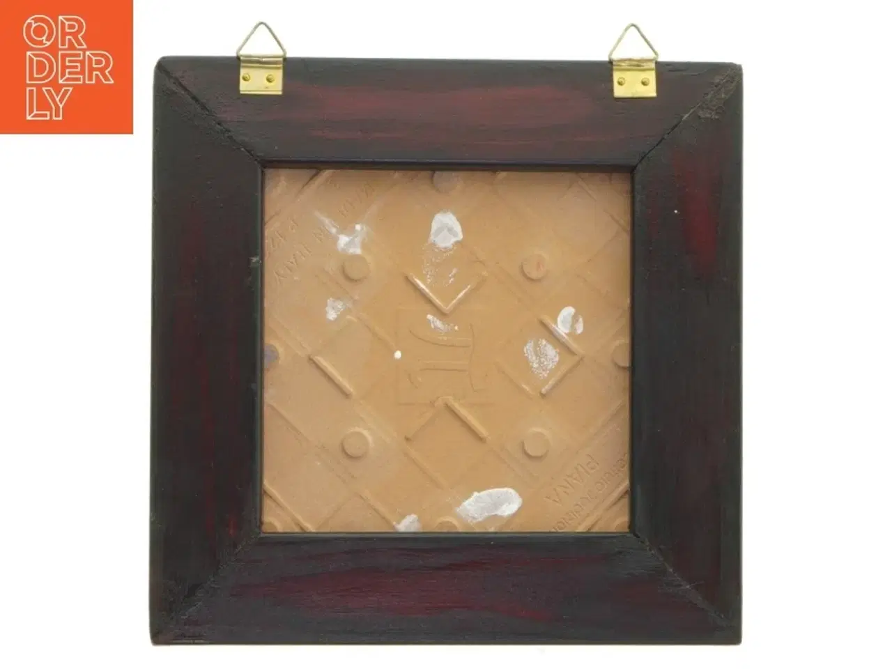 Billede 2 - Dekorativt keramikmaleri med træramme (str. 18x18 cm)