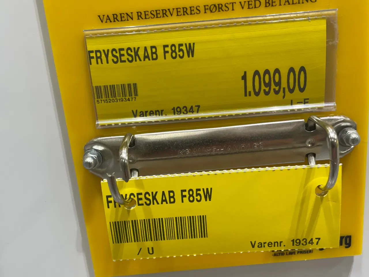 Billede 2 - Skabsfryser 91.l købt forår 25 som ny nypris 1100k