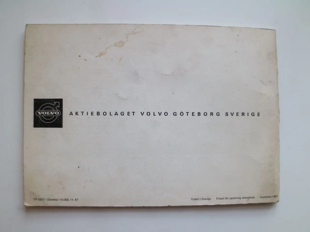 Billede 2 - Instruktionsbog fra 1967 - Volvo 140