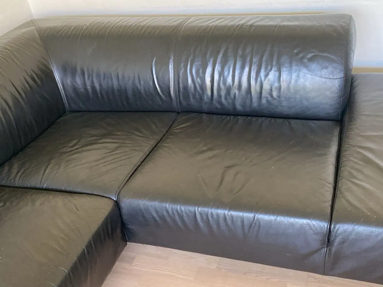 Billede 3 - chaiselongsofa Sort læder