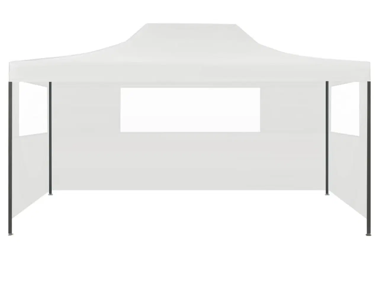 Billede 3 - Foldbart festtelt med 3 sidevægge 3x4 m stål hvid