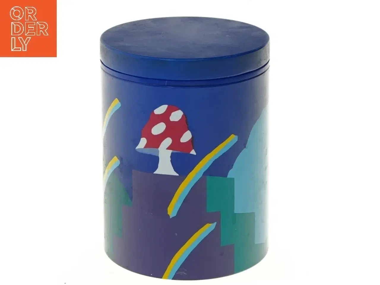 Billede 5 - Dekorativ metalbeholder (str. Ø 11,5 cm længde 15 cm)