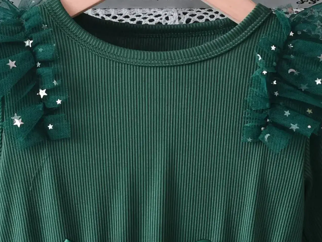 Billede 3 - Helt ny grøn glimmer julekjole