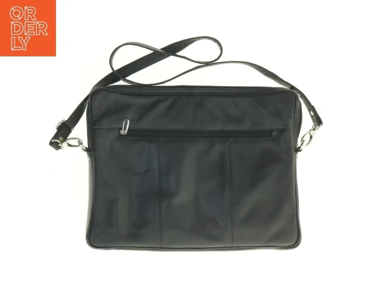 Billede 1 - Sort computertaske i læder (str. 41 x 32 x 6 cm)